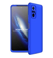 Xiaomi Redmi Note 10 Pro Kılıf 3 Parça Slim Sert Silikon Kapak AYS (Mavi)