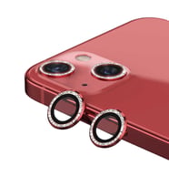 Apple iPhone 13 CL-06 Renkli Taşlı Kamera Lens Koruyucu (Kırmızı)