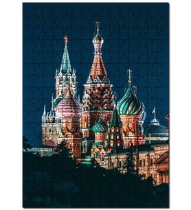 Cakapuzzle Saint Basil Kadetrali Gece Görsli Puzzle Yapboz MDF (Ahşap) (500 Parça)