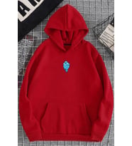 Unisex Su Avatar Baskılı Sweatshirt (A.Kırmızı)