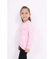 Toontoy Kız Çocuk Nakışlı Sweatshirt (Pembe)