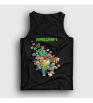 Presmono Unisex Beyaz All Minecraft Atlet 28807tt (Siyah)