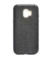 Samsung Galaxy J2 Pro 2018 Kılıf Simli Parlak Shining Kapak (Siyah)