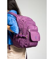 Maymuncuk Hediyeli Ultra Hafif Çok Cepli Su Geçirmez Sırt Çantası Unisex (Mor)