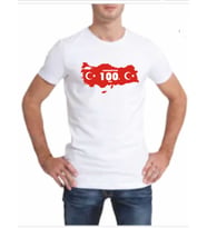 100. Yıl Tişörtü (Beyaz)