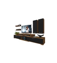 Decoraktiv Flex 5d130 Slm Tv Ünitesi Tv Sehpası (Siyah - Ceviz)