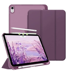 Apple iPad Air 4/5 10.9inç Kılıf Flip Cover Kalem Bölmeli PC Case (10.Nesil DEĞİ (Mor)