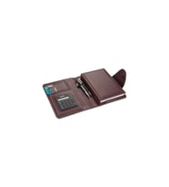 Organizer Ajanda Kılıflı A5 Tarihsiz Kareli 160 Yaprak 14X20 Defterli Geniş Dilli Rainbow Vegan 17x22 cm (Bordo)