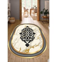 Dijital Baskılı Kaymaz Taban Yıkanabilir Oval Salon Halısı Mutfak Halısı Yolluk NDO-SD-705 (Çok Renkli)