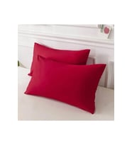 Pamuk Kumaş Kapaklı Yastık Kılıfı (2 ADET) 50 X 70 Cm (Bordo)