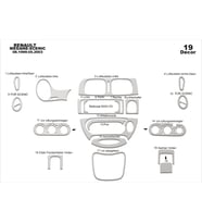 Meriç® Renault Scenic Ön Torpido Kaplama Maun 19 Parça 1999-2003 (Alüminyum)
