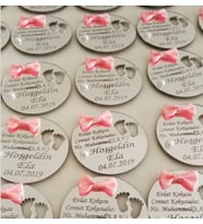 Kişiye Özel Pleksi Bebek Magnet Hatıra (Gümüş)