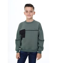 Toontoy Erkek Çocuk Baskılı Sweatshirt (Yeşil)