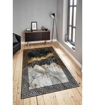 Dijital Baskılı Yıkanabilir Kaymaz Modern Renkli Salon Halısı Mutfak Halısı Yolluk ND-HY-1293 (Kahverengi)