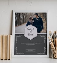 Kişiye Özel Fotoğraflı Sevgiliye Hediye 30x40 cm Tasarım Çerçeve (Beyaz)