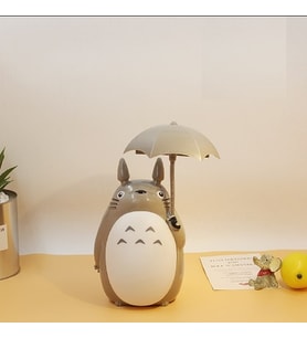 Karikatür Şemsiye Tarzı Totoro Led Gece Işığı Başucu Gece Lambası Usb Çocuk Doğum Günü Hediyesi (Beyaz)