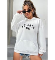 Unisex Atlanta Baskılı Sweatshirt (A.Beyaz)