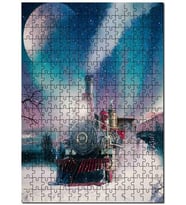 Cakapuzzle Karda Gece Treni Görseli Puzzle Yapboz MDF (Ahşap) (1000 Parça)