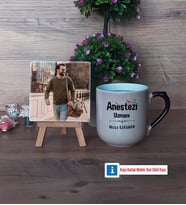 Anestezi Uzmanı Fotoğraflı Dekoratif Taş, Kupa Bardak Beyaz Hediye (Model 10)