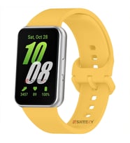 Sneezy Samsung Galaxy Fit 3 Kordon PureLux Soft Yumuşak Silikon Kordon Kayış (Sarı)