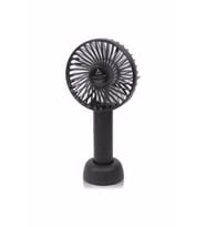 Şarjlı Fan Mini Taşınabilir El Ve Masa Üstü 3 Kademeli Standlı Vantilatör Fan (Siyah)