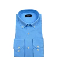 Erkek Slim Fit Keten Gömlek BGL-ST00164 (Mavi)