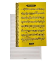 Müzik Defteri A4 40 Yaprak Plastik Kapak 1 Adet Sol Anahtarlı PP Kapak Müzik Defteri 21x29.7 cm 12 Sütunlu (Sarı)