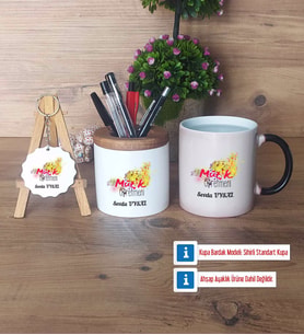 Müzik Öğretmeni Hediye Sepeti Kalemlik, Kupa Bardak Sihirli, Ahşap Anahtarlık Hediye Öğretmenler Günü Hediyesi (Model 1)