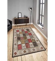 Dijital Baskılı Yıkanabilir Kaymaz Modern Renkli Salon Halısı Mutfak Halısı Yolluk ND-HY-798 (Kahverengi)