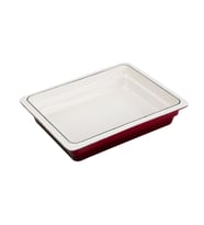 Lava Döküm Dikdörtgen 1/2 Gastronomi Küvet Ölçü 26x33cm. (Kırmızı)