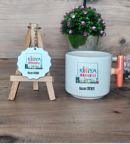 Kimya Mühendisi Hediye Seti Kupa Bardak T Kulplu ve Anahtarlık Mühendisler Günü Hediyesi (Model 7)