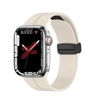 Apple Watch 42mm 44mm 45mm Seri 1 2 3 4 5 6 7 8 Se Uyumlu Coastal Manyetik Tokalı Silikon Kordon (Günışığı)