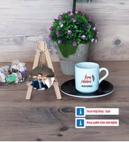İcra Müdürü Türk Kahvesi Fincanı Ahşap Altlıklı ve Fotoğraflı Ahşap Anahtarlık Hediye (Model 7)