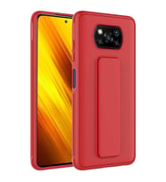 Xiaomi Poco X3 Kılıf Zore Qstand Katlanabilir Standlı Kılıf (Kırmızı)