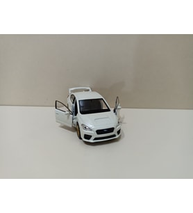 WELLY 1:36 Subaru Impreza WRX STI Metal Model Oyuncak Araba 12 cm ( ÖZEL PLAKALI ) (Beyaz)