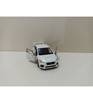 WELLY 1:36 Subaru Impreza WRX STI Metal Model Oyuncak Araba 12 cm ( ÖZEL PLAKALI ) (Beyaz)