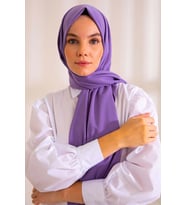LARİSSA SCARF MEDİNE İPEĞİ ŞAL (Koyu Lila)