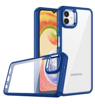 Samsung Galaxy A04 Kılıf Case, Kamera Lens Korumalı Elektroplatin Kaplama Sert PC Koruyucu Colourful Platinum Serisi (Lacivert)