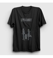 Presmono Unisex Beyaz Poster V2 Anime Spy X Family T-Shirt 318503tt (Siyah)