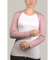 Uzun Kollu Tesettür Bolero (Koyu Pembe)