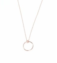 925 Ayar Gümüş Halka Kolye (Rose)
