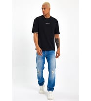 Süperlife Erkek Bisiklet Yaka Standart &Regular Fit SPR21Y27 (Siyah)
