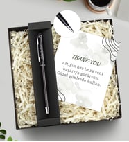 Hediye Kutusunda Kişiye Özel Touch Pen (Siyah)