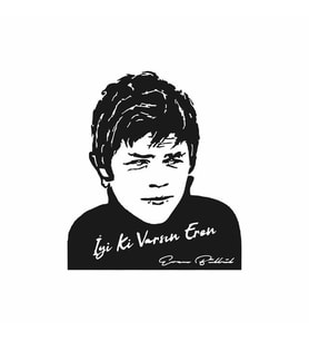 İyi Ki Varsın Eren Araba Sticker siyah 17x19 CM (Siyah)