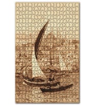 Cakapuzzle Haliçin Girişinde Yelkenli Kayıklar Puzzle Yapboz MDF (Ahşap) (500 Parça)