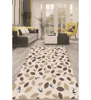 Dijital Kaymaz Taban Yıkanabilir Modern Renkli Salon Halısı Mutfak Halısı Yolluk ND-HT-954 (Kahverengi)