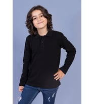 Toontoy Unisex Çocuk  Polo Yaka Tişört (Siyah)