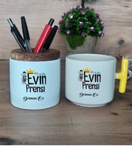 Evin Prensi Hediye Sepeti Kupa Bardak T Kulplu, Kalemlik Hediyeleri Erkek Kardeşe Abiye Çocuğa Doğum Günü Hediyesi (Model 5)