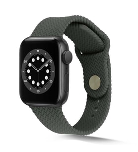 Apple Watch 42mm KRD-37 Silikon Kordon (Koyu Yeşil)