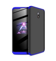 Xiaomi Redmi 8A Kılıf Zore Ays Full Koruma Kılıf (Siyah-Mavi)